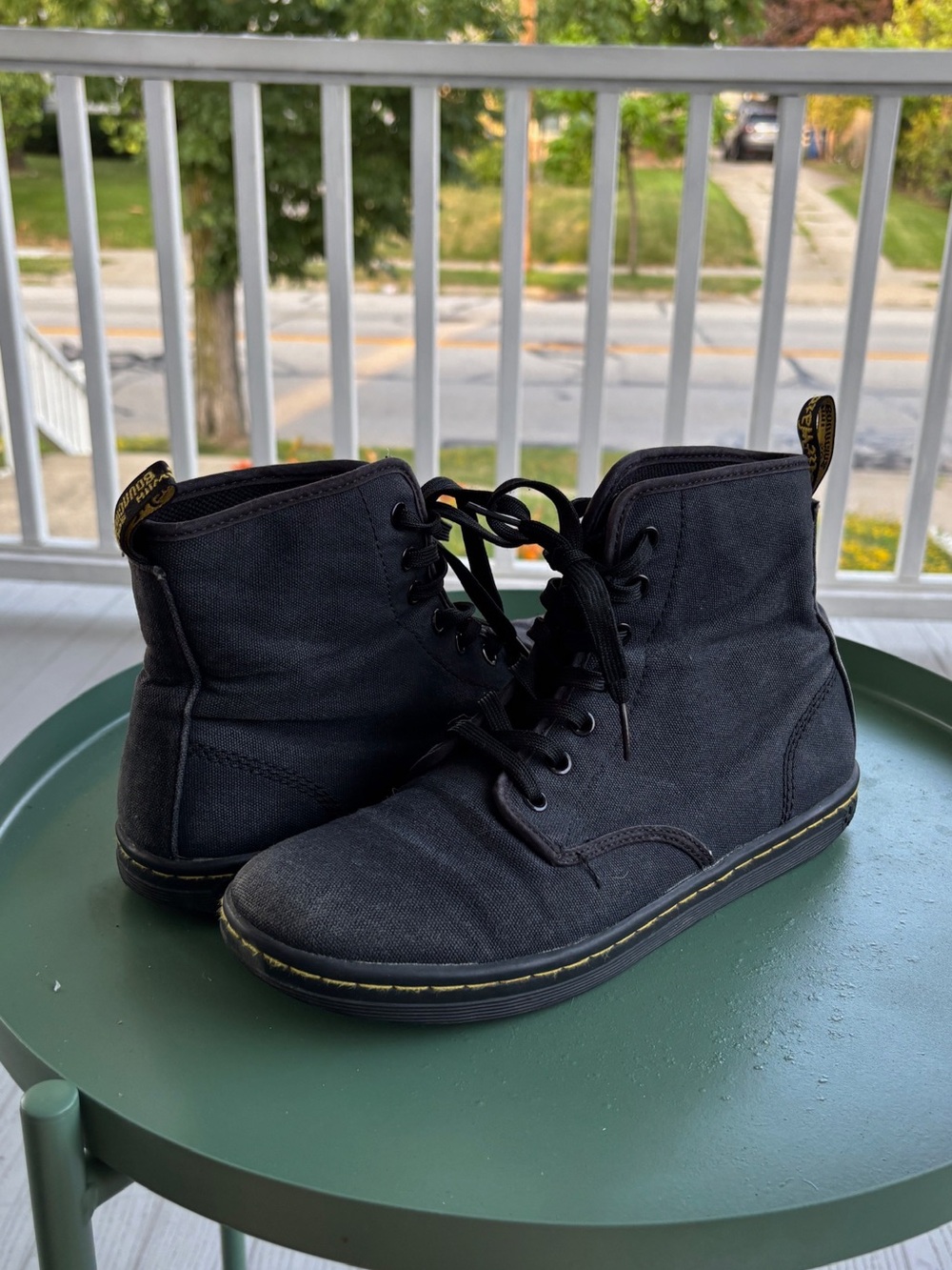 Dr. Martens Black Canvas High-Top Boots